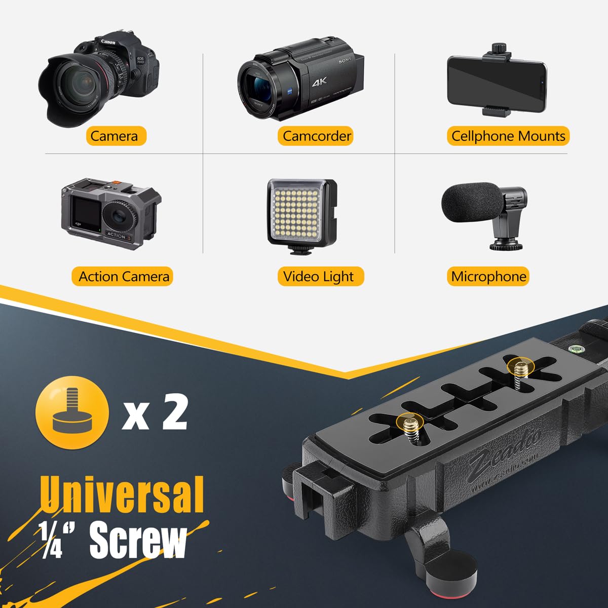 Estabilizador Portátil Universal – Compatible con Cámaras de Acción, Videocámaras y Smartphones