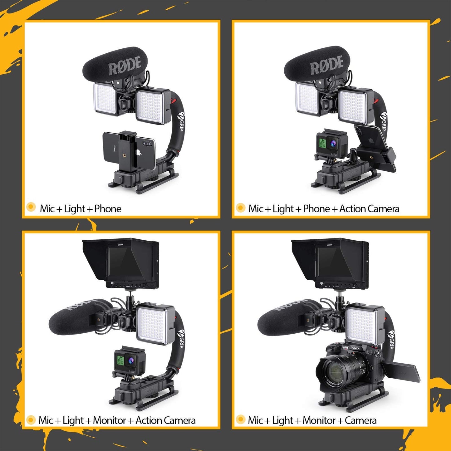 Estabilizador Portátil Universal – Compatible con Cámaras de Acción, Videocámaras y Smartphones